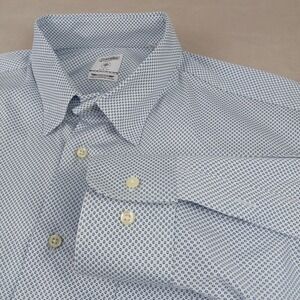 Gitman Bros 17.5 35/36 XL Mens Shirt Wingspan Stretch Geometric Modern 26x31